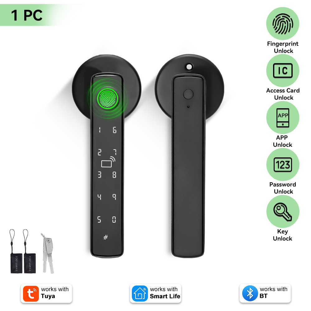 Smart Lock Deadbolt Keypad Bluetooth - YFK 5-in-1 스마트 도어락: 지문, 비밀번호,