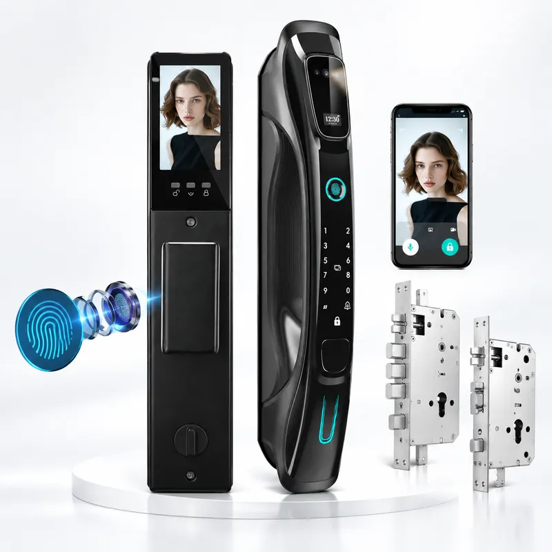 Video Door Lock With Camera Peephole - 스마트 잠금장치, 3D 얼굴 인식, 손바닥