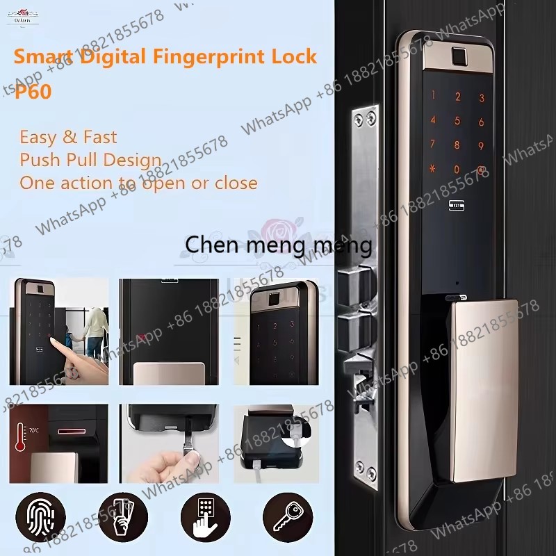 Digital Door Lock Fingerprint Handle - 스마트 디지털 지문 잠금장치 P60 홈