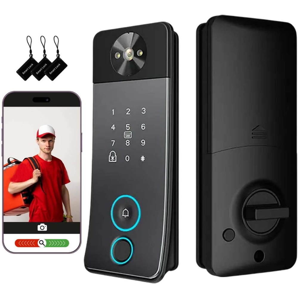 Smart Door Lock With Camera Intercom - 카메라, 초인종 및 비디오 인터콤 기능을