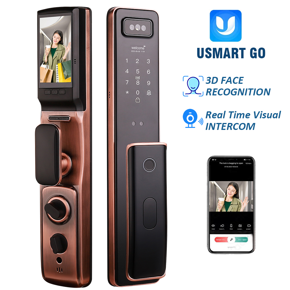 Smart Door Lock With Camera Intercom - 공장가 실시간 영상 인터콤 얼굴인식 스마트