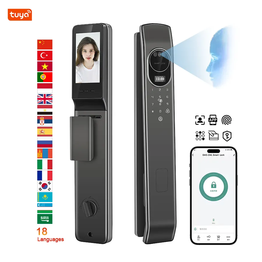 Smart Lock Zigbee Gateway - 원격 WiFi 스마트 도어락, 지문 인식