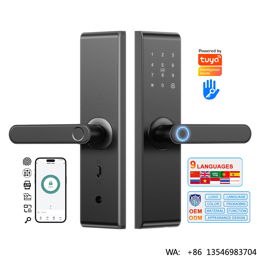 Digital Door Lock Fingerprint Handle - 이테크이 맞춤형 키리스 와이파이 TT락 앱