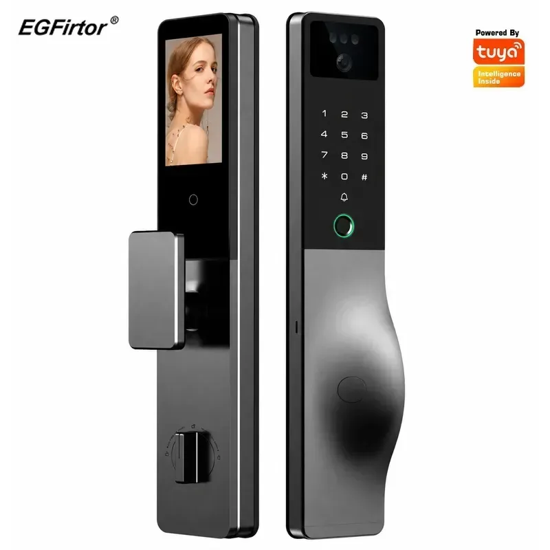 Smart Door Lock Fingerprint Wifi - 스마트 잠금장치, 인터콤, 비밀번호, 투야(Tuya) 원격