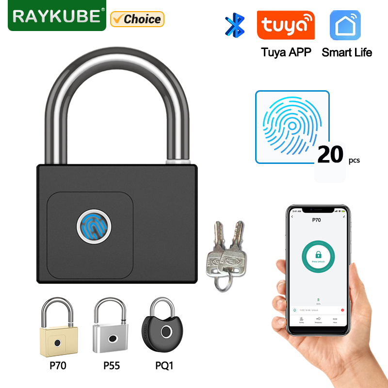 Fingerprint Padlock Weatherproof - RAYKUBE Tuya 스마트 자물쇠 지문 방수