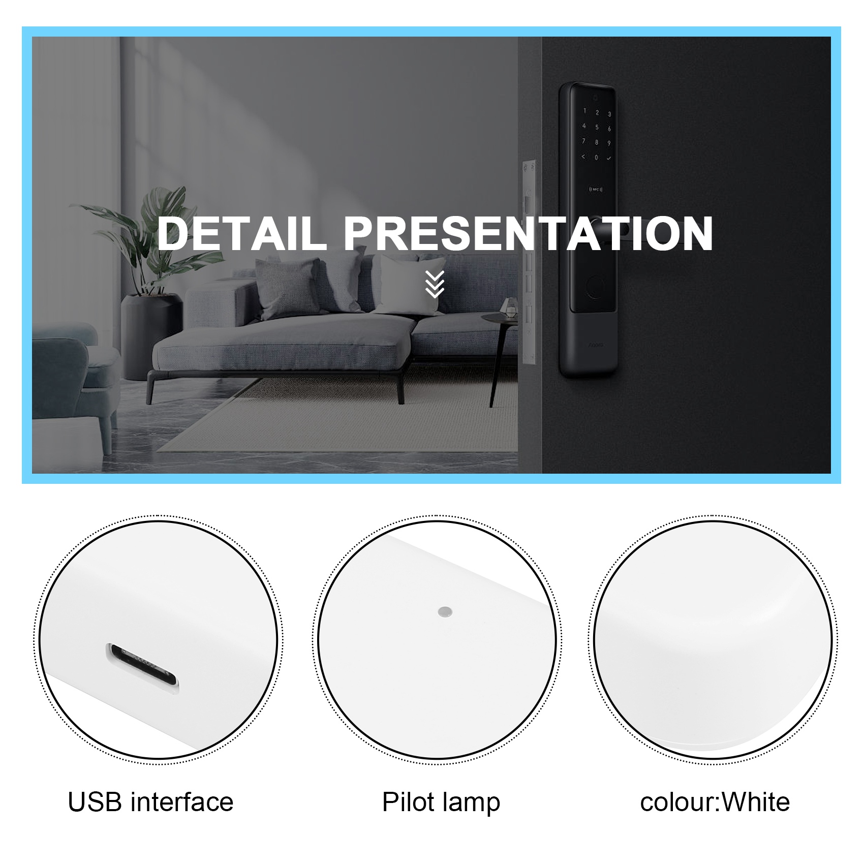 Smart Door Lock Fingerprint Wifi - 블루투스 와이파이 게이트웨이 지문 비밀번호 스마트
