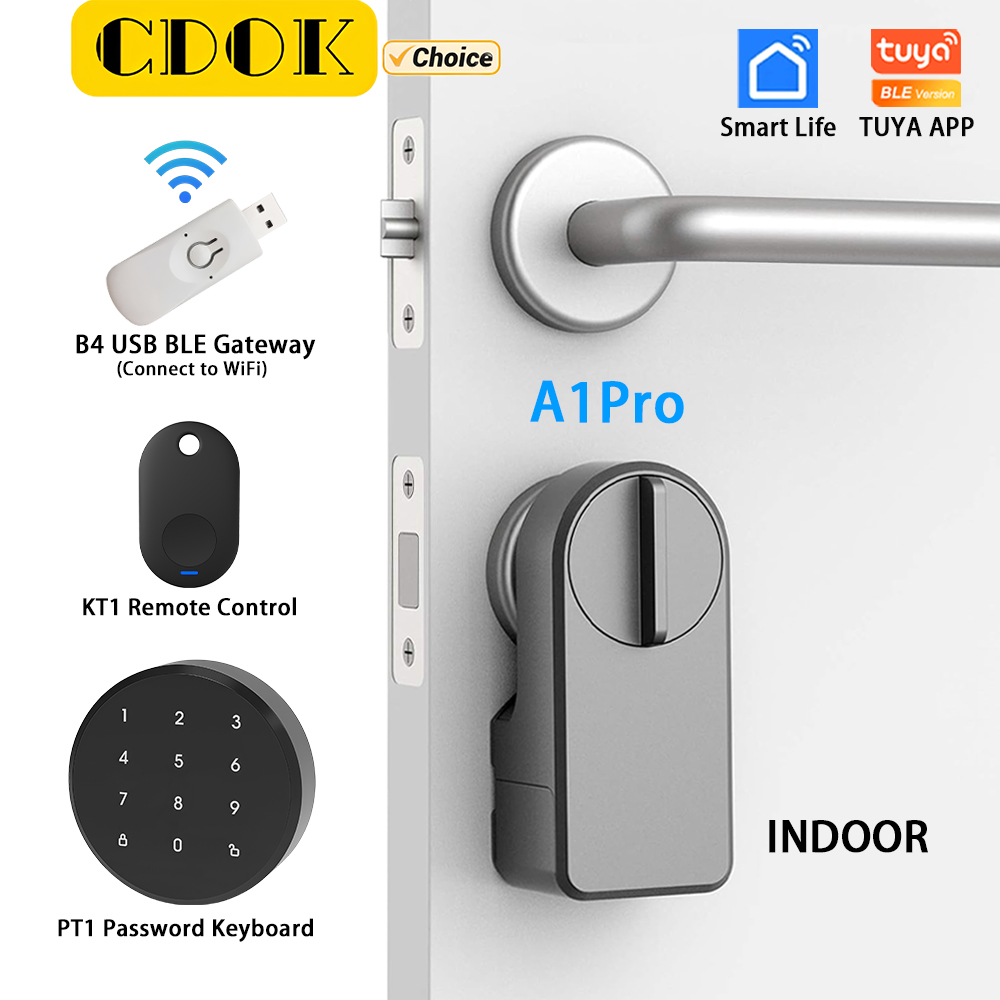 Smart Lock Zigbee Gateway - CDOK A1Pro Tuya 블루투스 스마트 잠금장치는