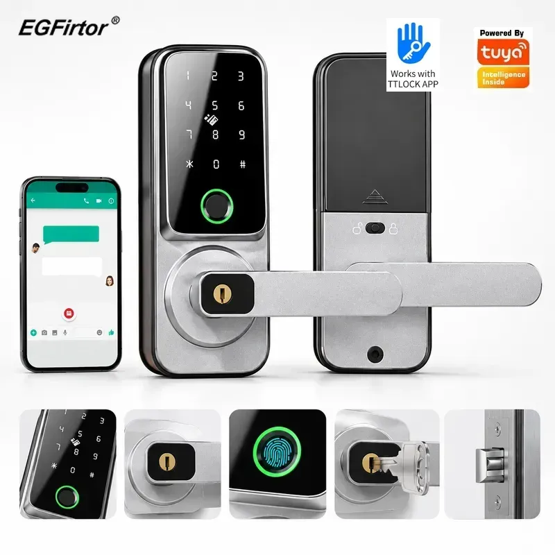 Smart Lock Deadbolt Keypad Bluetooth - TTLock 블루투스 스마트 도어락, 지문, 비밀번호,