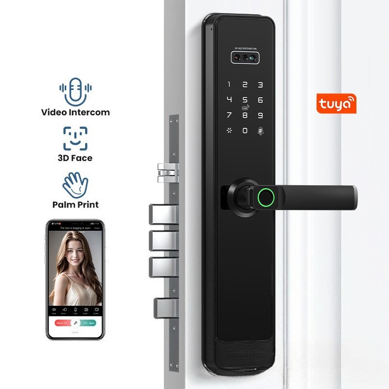 Smart Door Lock Fingerprint Wifi - EGFirtor 반자동Tuya 지문 비밀번호 잠금 장치