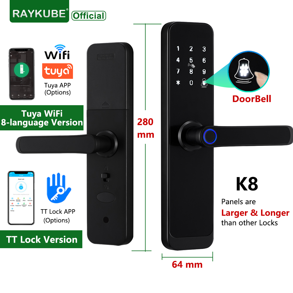 Smart Lock For Sliding Door - RAYKUBE K8 스마트 도어 잠금 장치