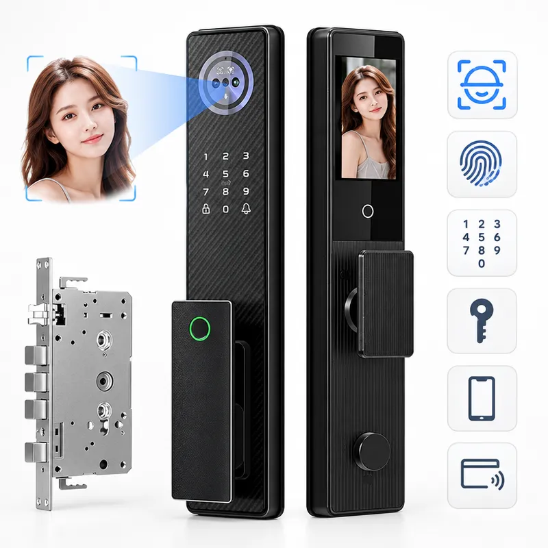 Smart Door Lock 3D Face Palm Vein - 지문 인식 알루미늄 스마트 도어락, 3D