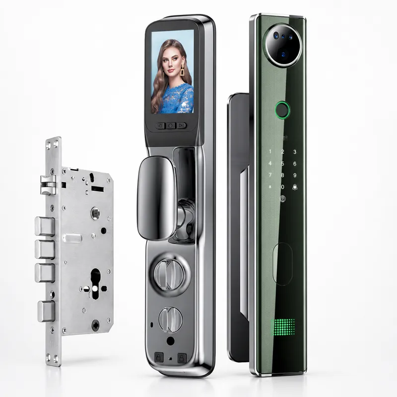 Video Door Lock With Camera Peephole - 비밀번호 조합으로 잠금 해제, 커뮤니티 출입문,