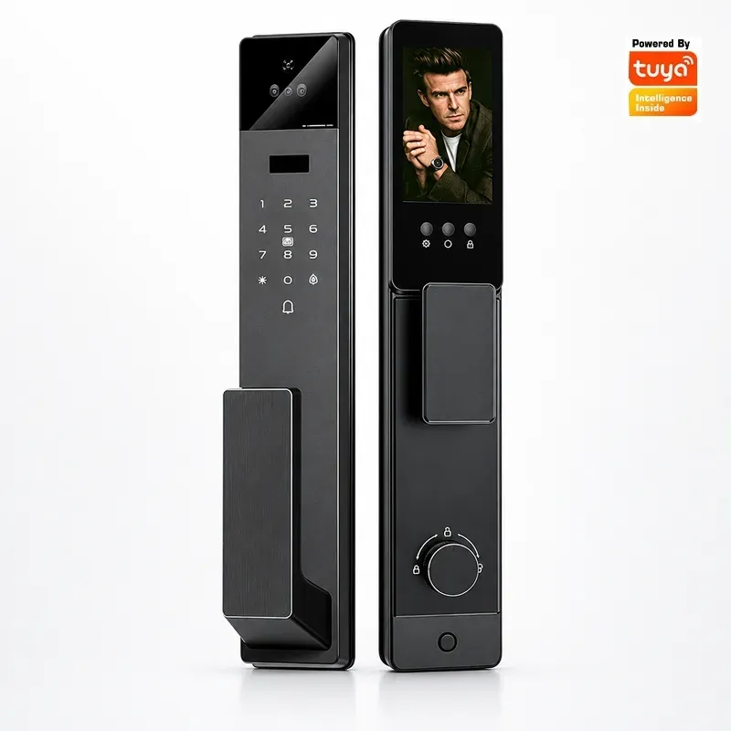 Video Door Lock With Camera Peephole - 투야 스마트 도어락, 3D 비디오 인터콤,