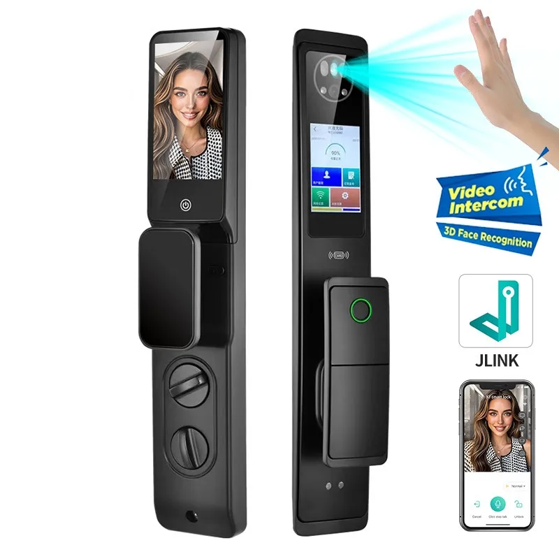 Smart Door Lock With Camera Intercom - 3D 얼굴 인식 및 손바닥 정맥
