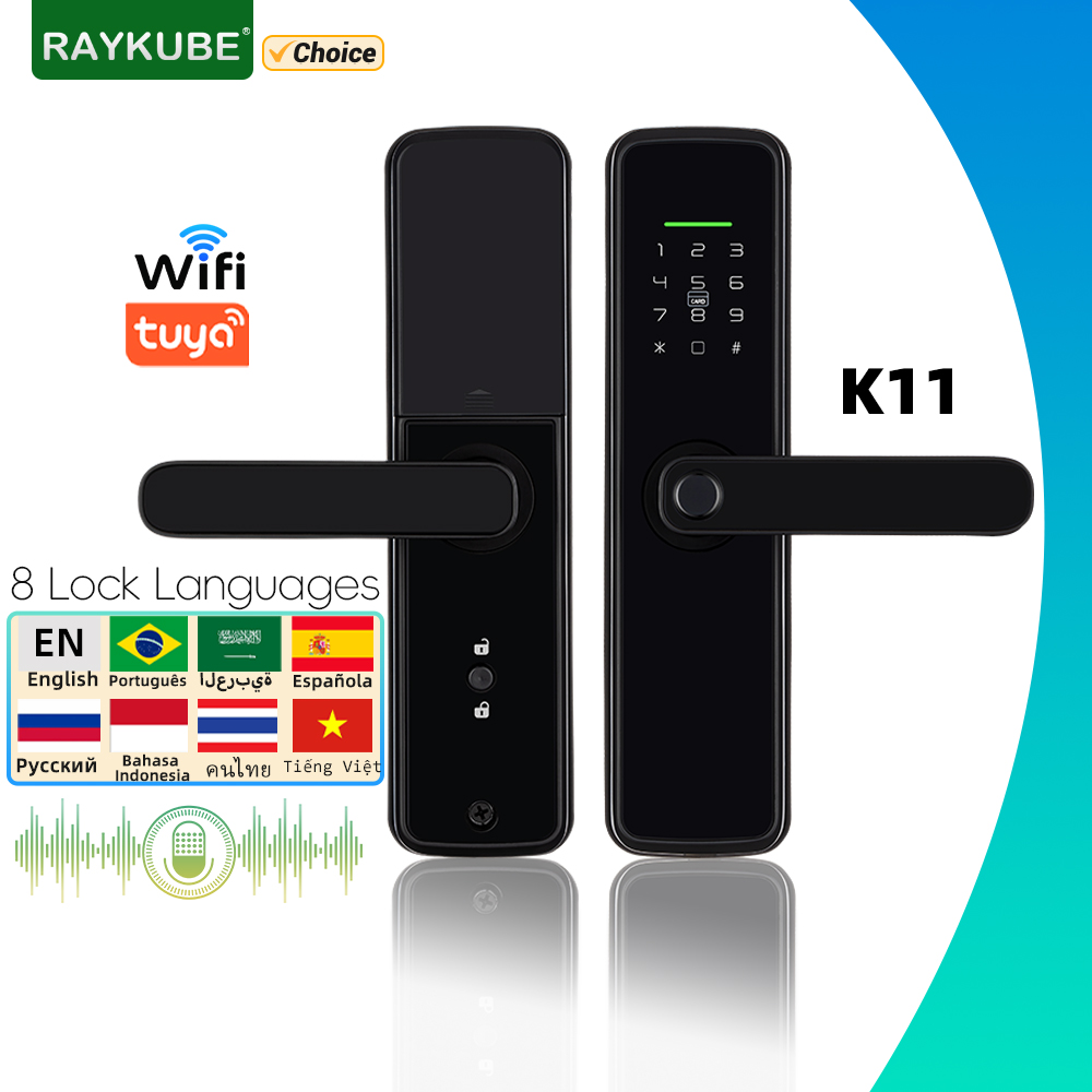 Fingerprint Padlock Weatherproof - RAYKUBE K11 Tuya WiFi 생체 인식