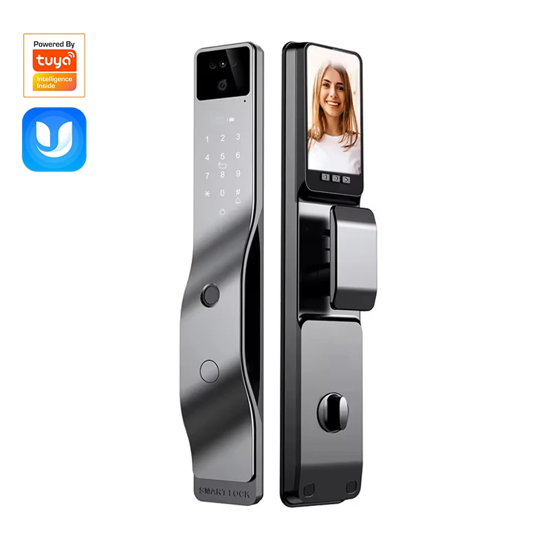 얼굴인식 지문 스마트 보안 도어락 투야 앱 와이파이 카 - Video Door Lock With Camera Peephole 리뷰 및 가격