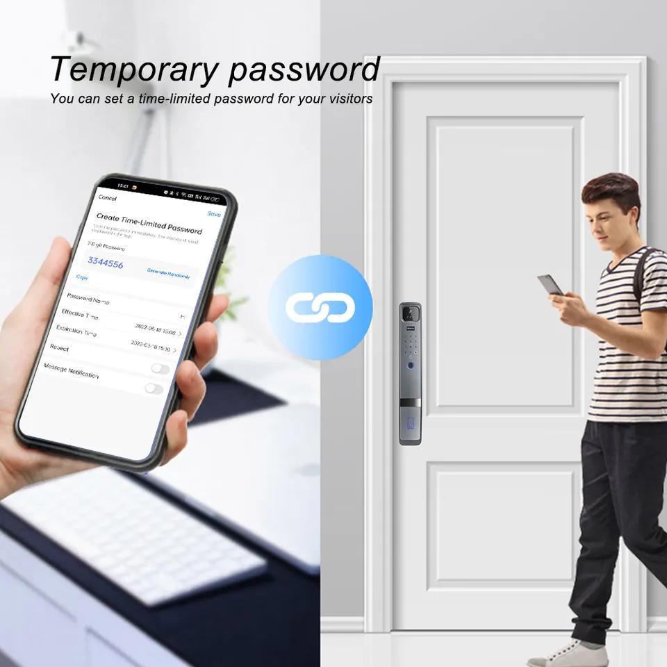 얼굴인식 지문 스마트 보안 도어락 투야 앱 와이파이 카 - Video Door Lock With Camera Peephole 리뷰 및 가격