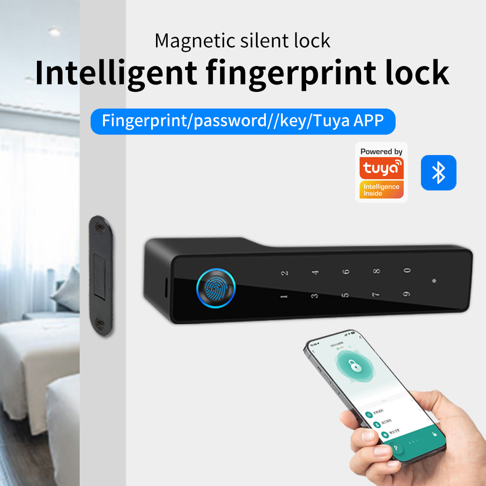 미니멀리스트 전자 지문 무음 도어락 투야 앱 지원 침실 - Fingerprint Padlock Weatherproof 리뷰 및 가격