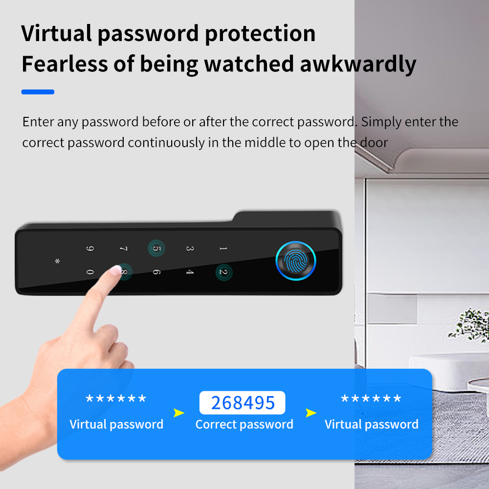 미니멀리스트 전자 지문 무음 도어락 투야 앱 지원 침실 - Fingerprint Padlock Weatherproof 리뷰 및 가격