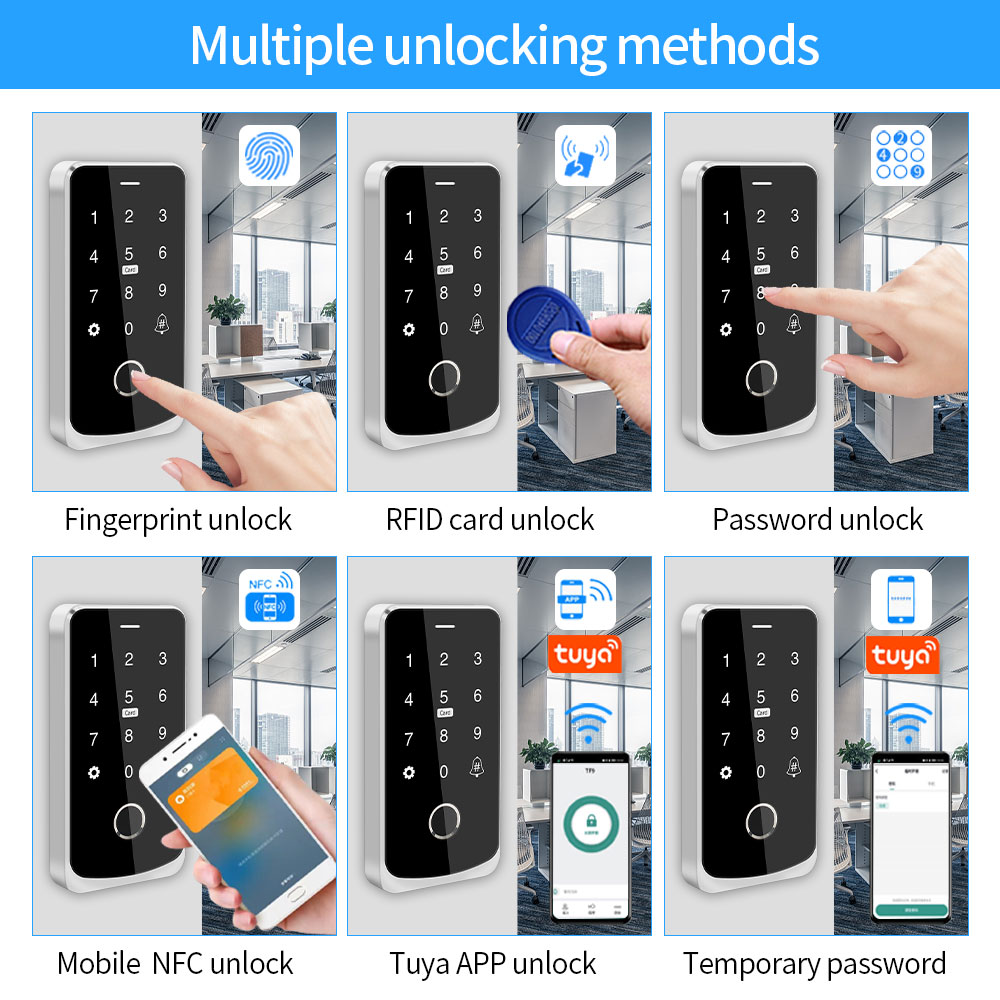 TF9 IP65 방수 NFC 지문 Tuya 앱 액세스  - Fingerprint Padlock Weatherproof 리뷰 및 가격