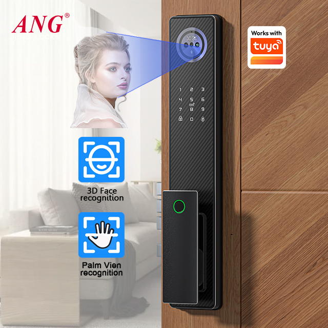 지문 인식 알루미늄 스마트 도어락 3D 얼굴 인식 손바 - Smart Door Lock 3D Face Palm Vein 리뷰 및 가격