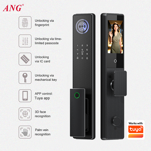 지문 인식 알루미늄 스마트 도어락 3D 얼굴 인식 손바 - Smart Door Lock 3D Face Palm Vein 리뷰 및 가격