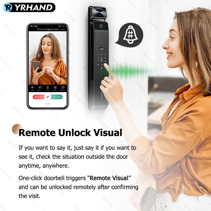실시간 인터콤 손바닥 정맥 인식 지능형 투야 와이파이  - Smart Door Lock With Camera Intercom 리뷰 및 가격