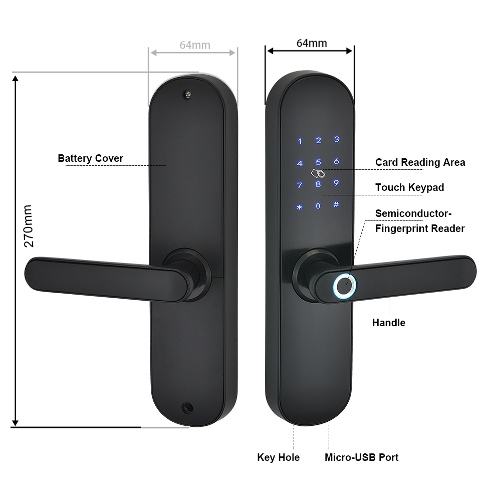 TUYA 스마트 도어 잠금 장치, 디지털 코드 생체 인 - Smart Door Lock Fingerprint Wifi 리뷰 및 가격
