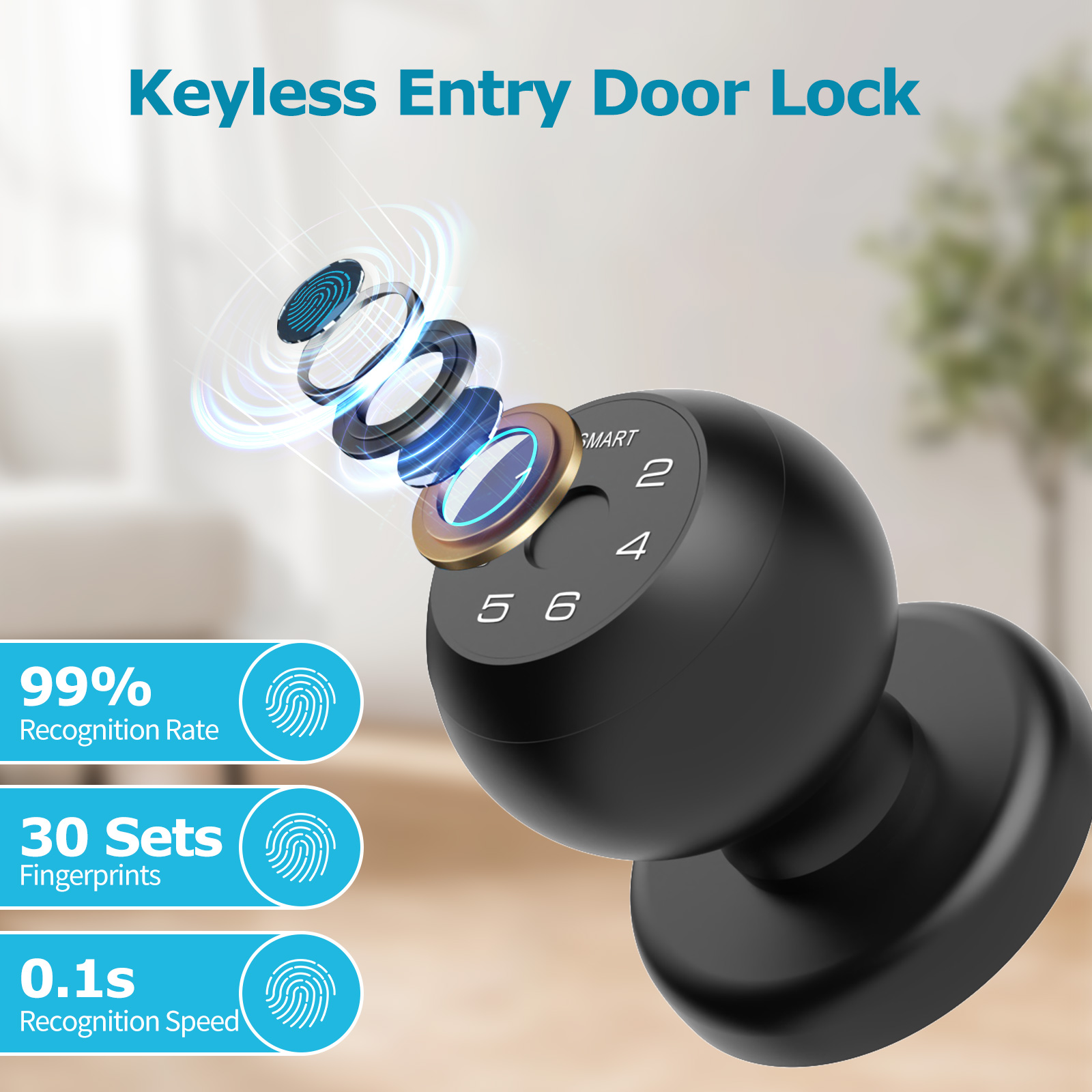 Viladepot 스마트 잠금 지문 도어 잠금 앱 제어 - Fingerprint Padlock Weatherproof 리뷰 및 가격