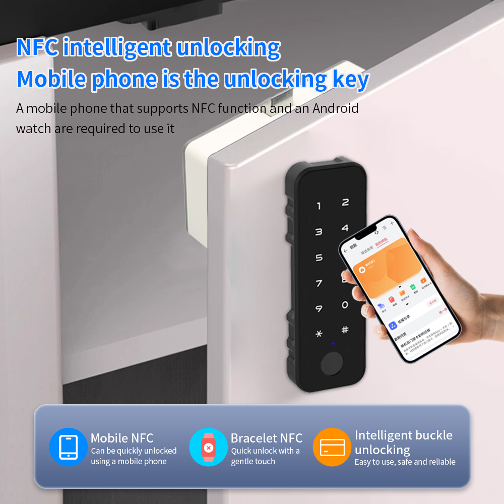Tuya 스마트 지문 잠금 장치 전기 생체 인식 서랍  - Smart Door Lock Tuya App 리뷰 및 가격