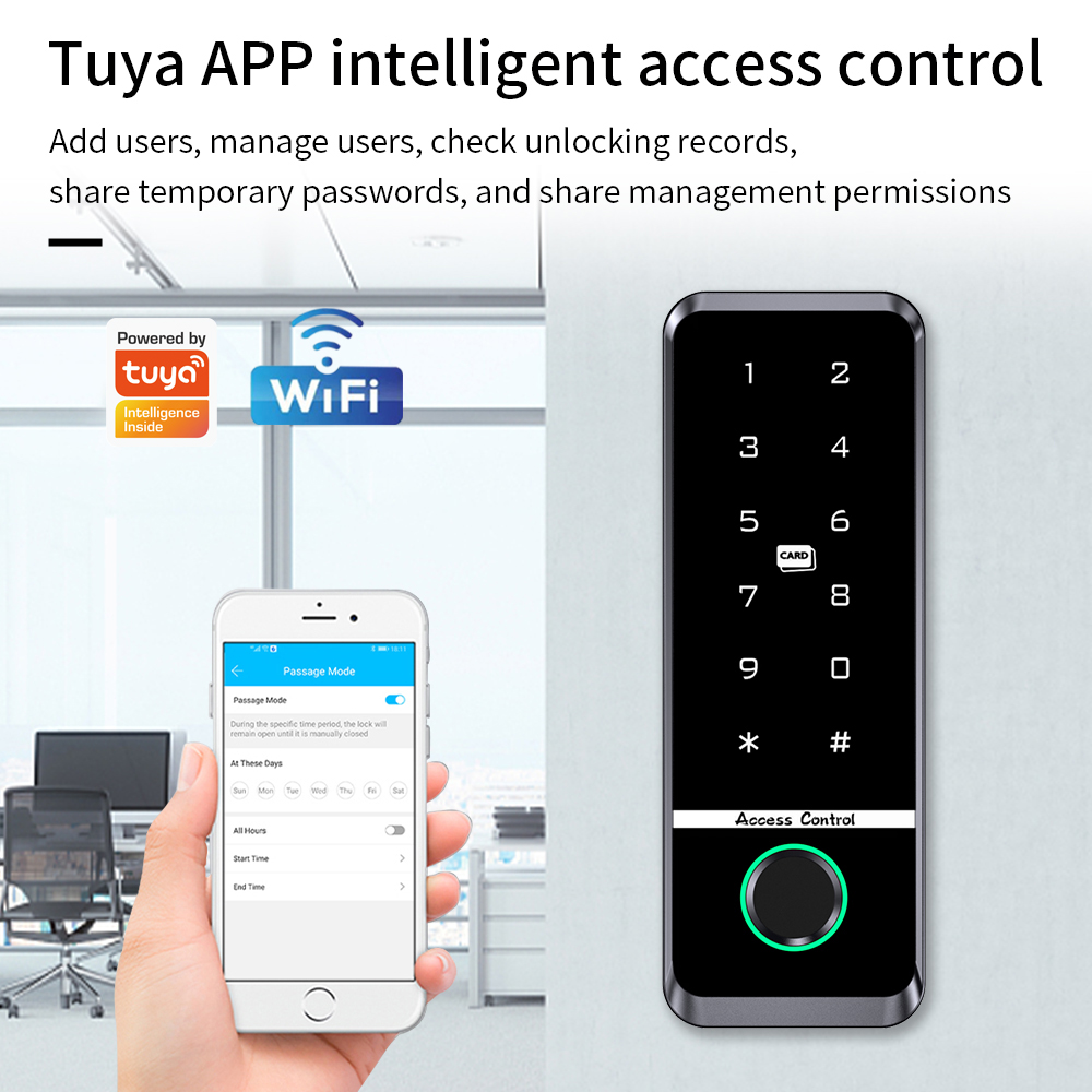 Tuya App 지원 전자 지문 잠금 장치 오프너 액세 - Fingerprint Padlock Weatherproof 리뷰 및 가격