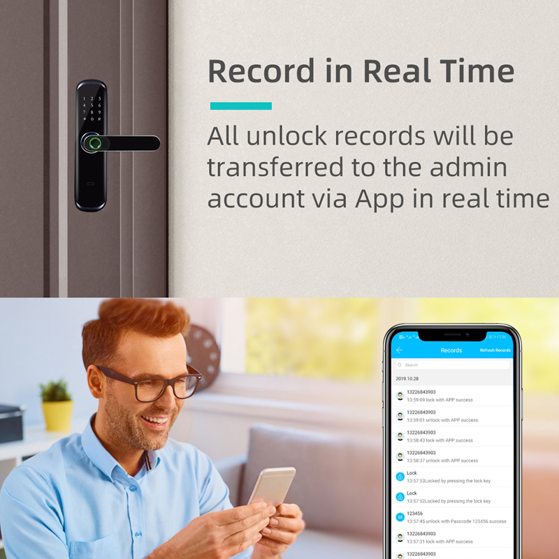 와이파이(WiFi) 연결, 지문 인식, 터치스크린, 생 - Digital Door Lock Fingerprint Handle 리뷰 및 가격