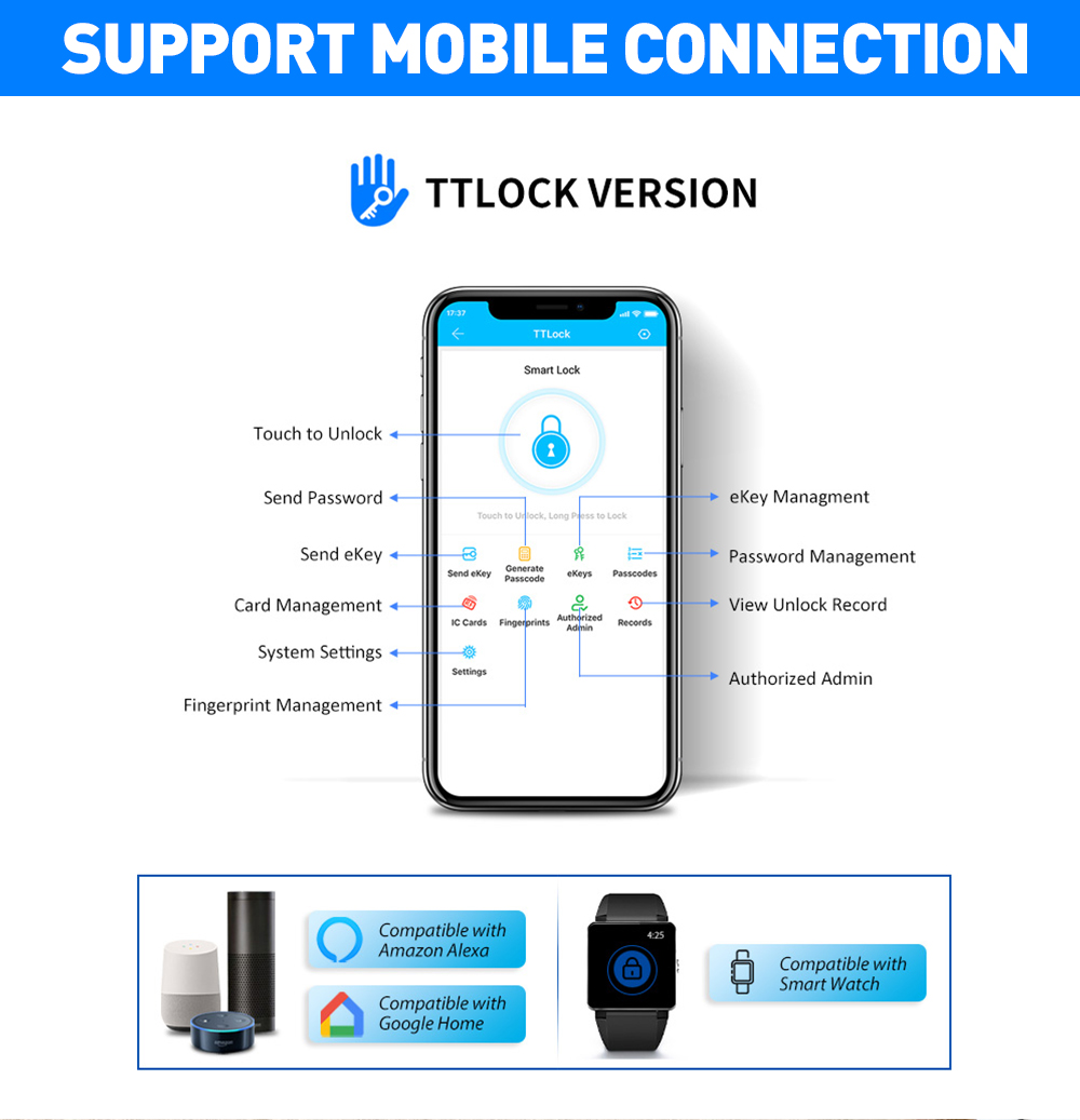 TTLOCK 앱 야외 스마트 잠금 듀얼 사이드 지문 테 - Smart Lock For Sliding Door 리뷰 및 가격
