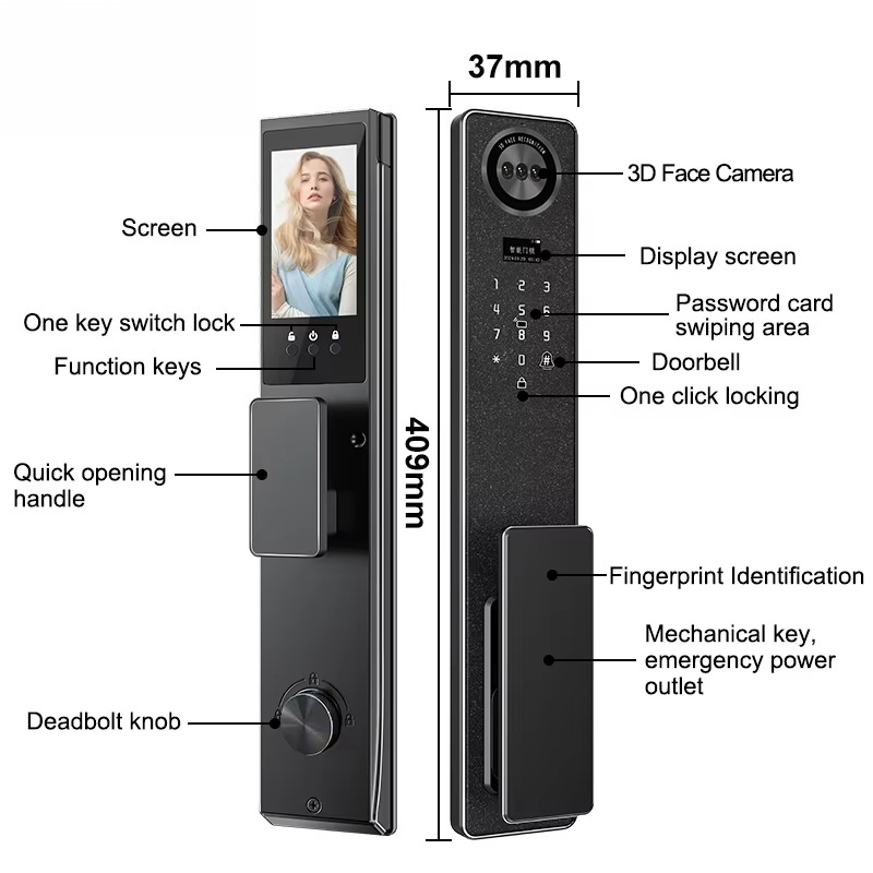Tuya WiFi 스마트 도어 잠금 장치, 가정용 생체 - Smart Door Lock Fingerprint Wifi 리뷰 및 가격