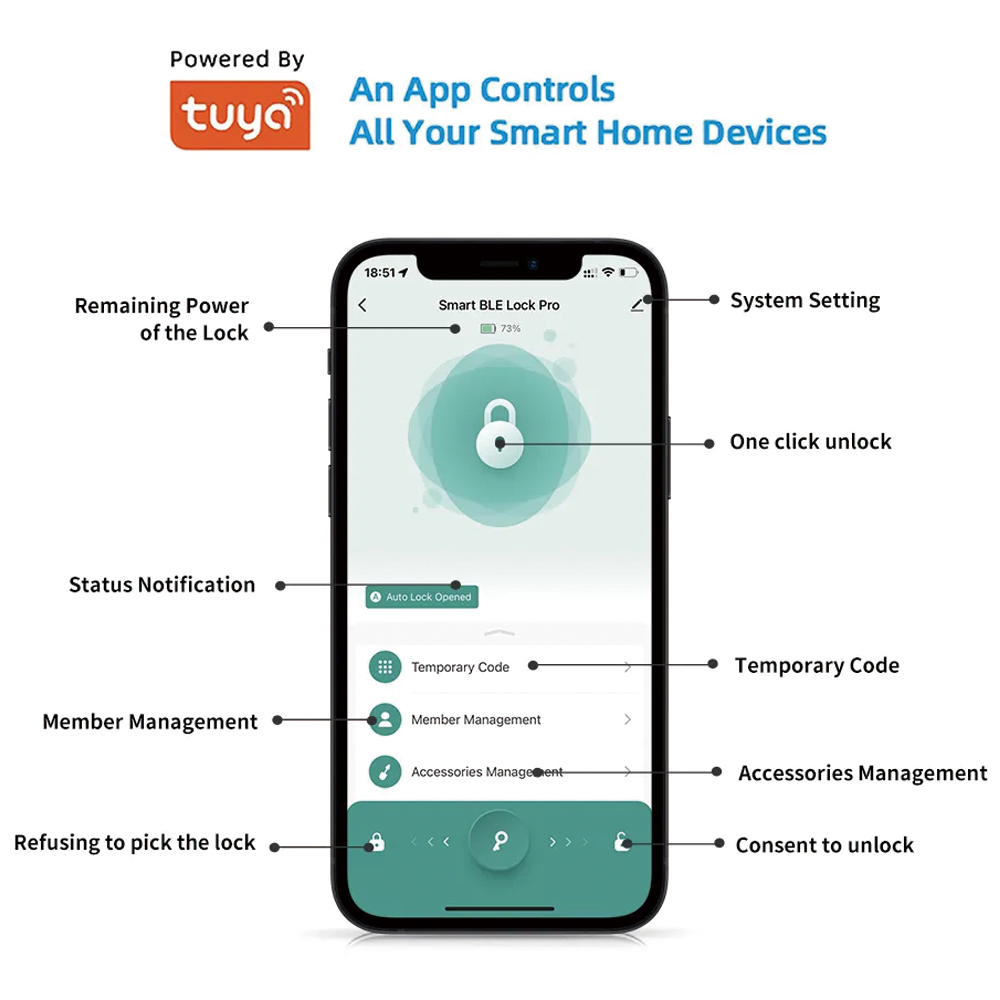TYSH Tuya 스마트 자동 보안 생체 인식 지문 핸 - Smart Door Lock Fingerprint Wifi 리뷰 및 가격