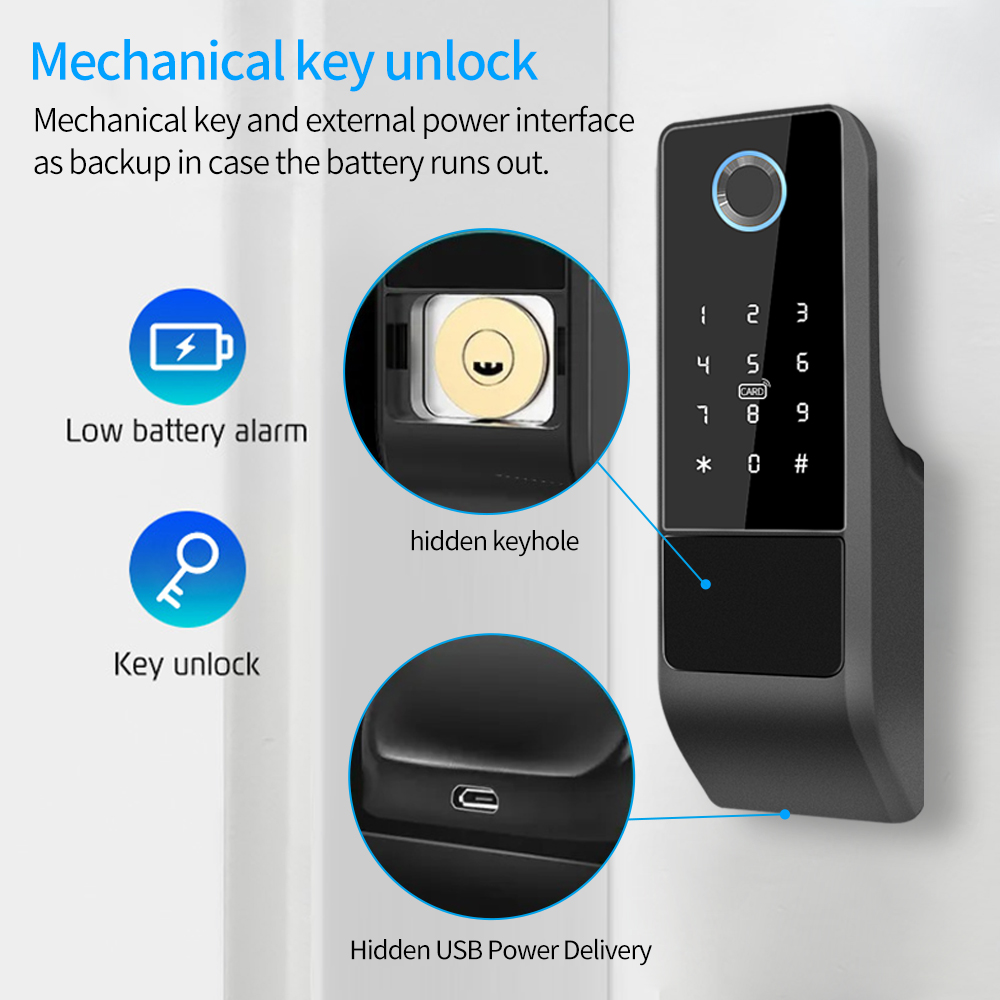IP65 방수 TTLock 지문 스마트 도어 잠금 장치 - Smart Lock Deadbolt Keypad Bluetooth 리뷰 및 가격