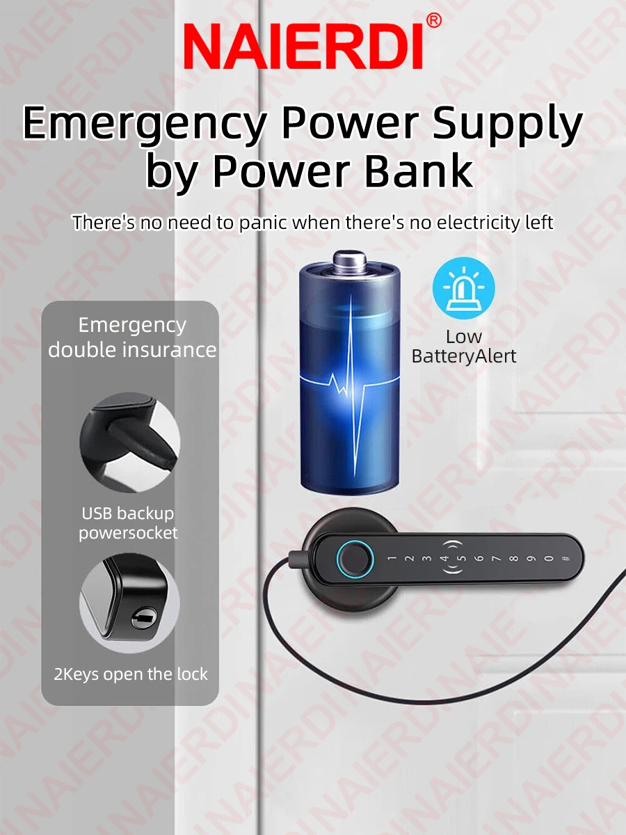알람 도난 방지 생체 인식 스마트 지문 비밀번호 투야  - Smart Door Lock With Camera Intercom 리뷰 및 가격