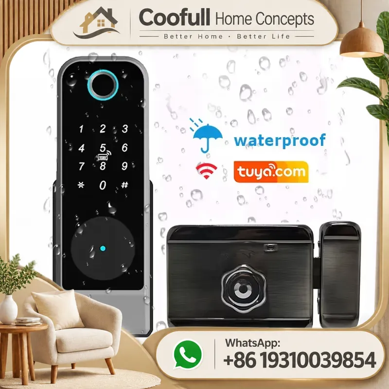 스마트 키리스 도어락 와이파이 지문인식 투야 앱 IP6 - Smart Rim Lock Wifi Fingerprint 리뷰 및 가격