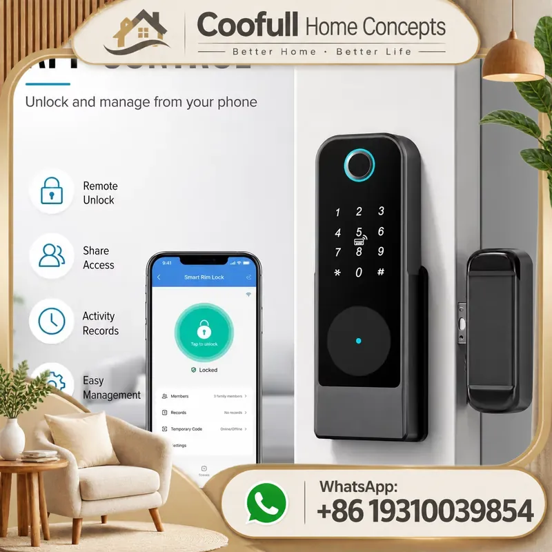 스마트 키리스 도어락 와이파이 지문인식 투야 앱 IP6 - Smart Rim Lock Wifi Fingerprint 리뷰 및 가격