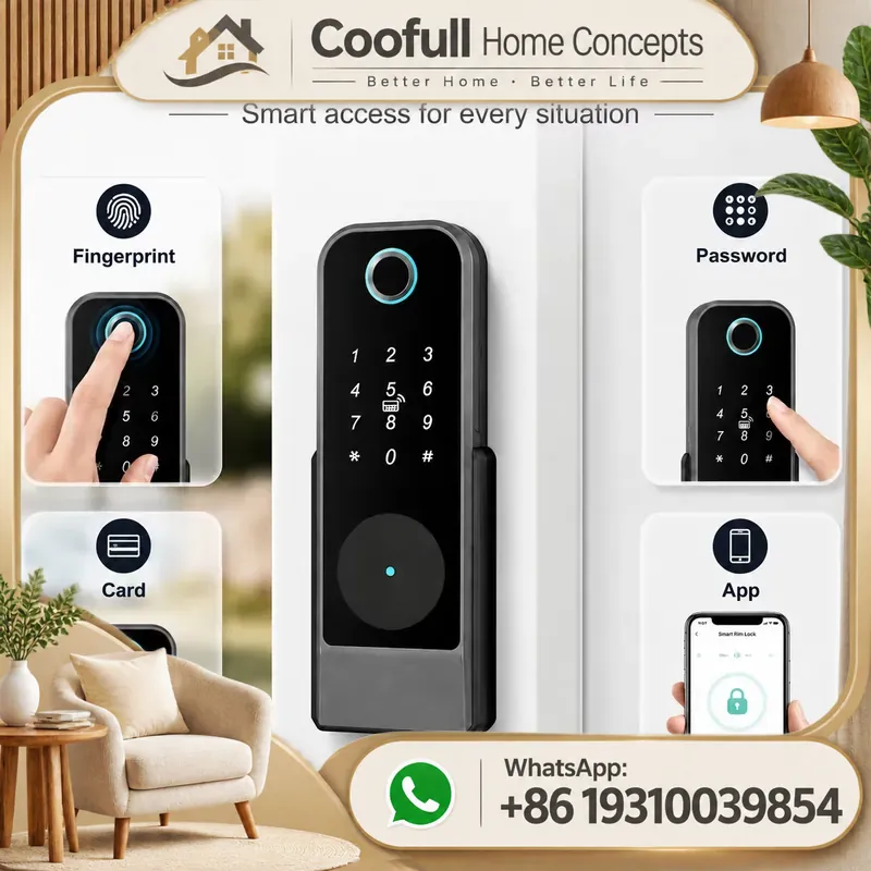 스마트 키리스 도어락 와이파이 지문인식 투야 앱 IP6 - Smart Rim Lock Wifi Fingerprint 리뷰 및 가격