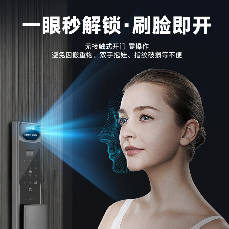 앱 원격 제어 비디오 인터콤 3D 얼굴 인식 지문 스마 - Face Recognition Door Lock 리뷰 및 가격