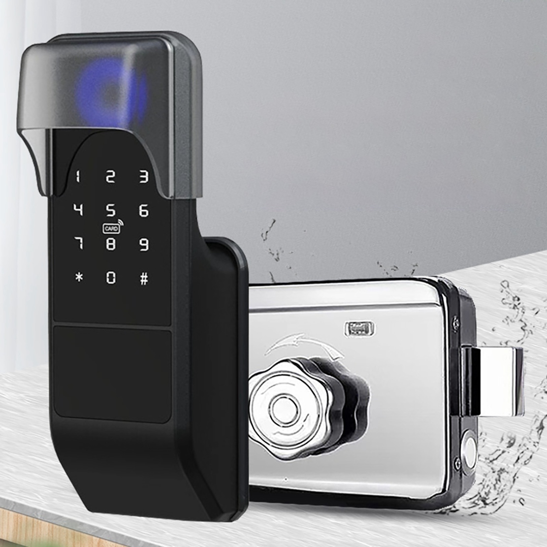 방수 투야 와이파이 스마트 도어락 디지털 비밀번호 이중 - Smart Rim Lock Wifi Fingerprint 리뷰 및 가격
