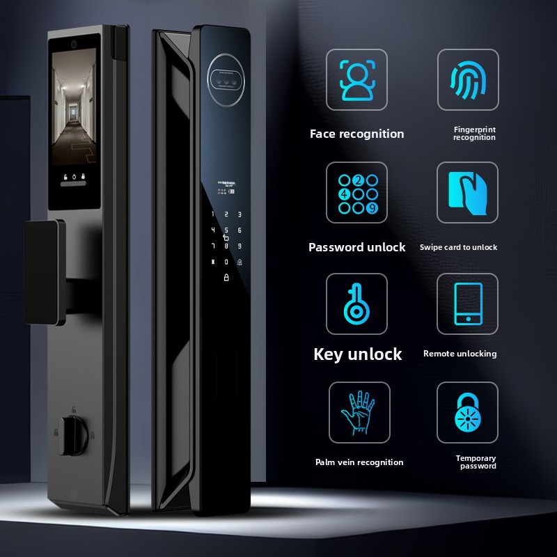 비주얼 스마트 도어락 3D 얼굴인식 HD 실내 스크린  - Smart Door Lock With Camera Intercom 리뷰 및 가격