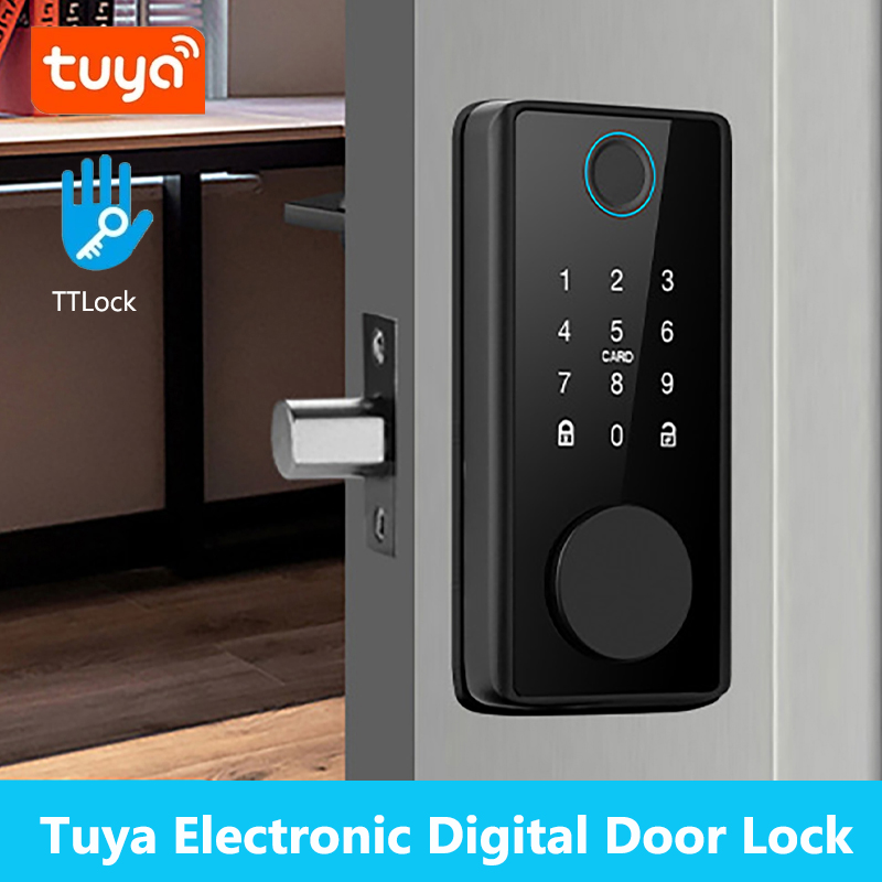 스마트 지문 데드볼트 잠금장치 래치/도어 센서 포함 T - Smart Door Lock Tuya App 리뷰 및 가격