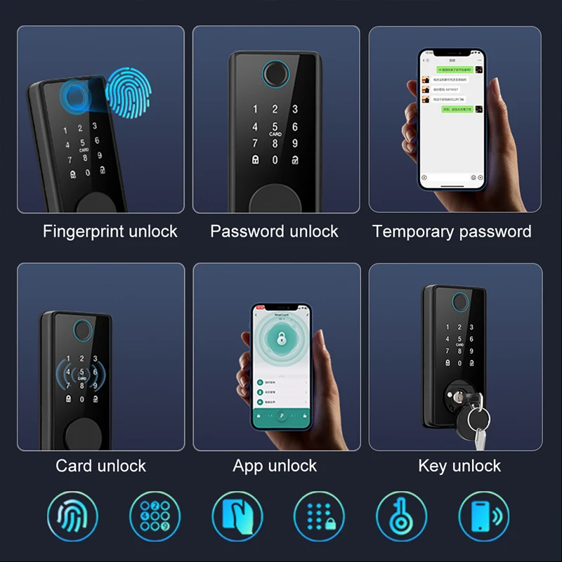 스마트 지문 데드볼트 잠금장치 래치/도어 센서 포함 T - Smart Door Lock Tuya App 리뷰 및 가격