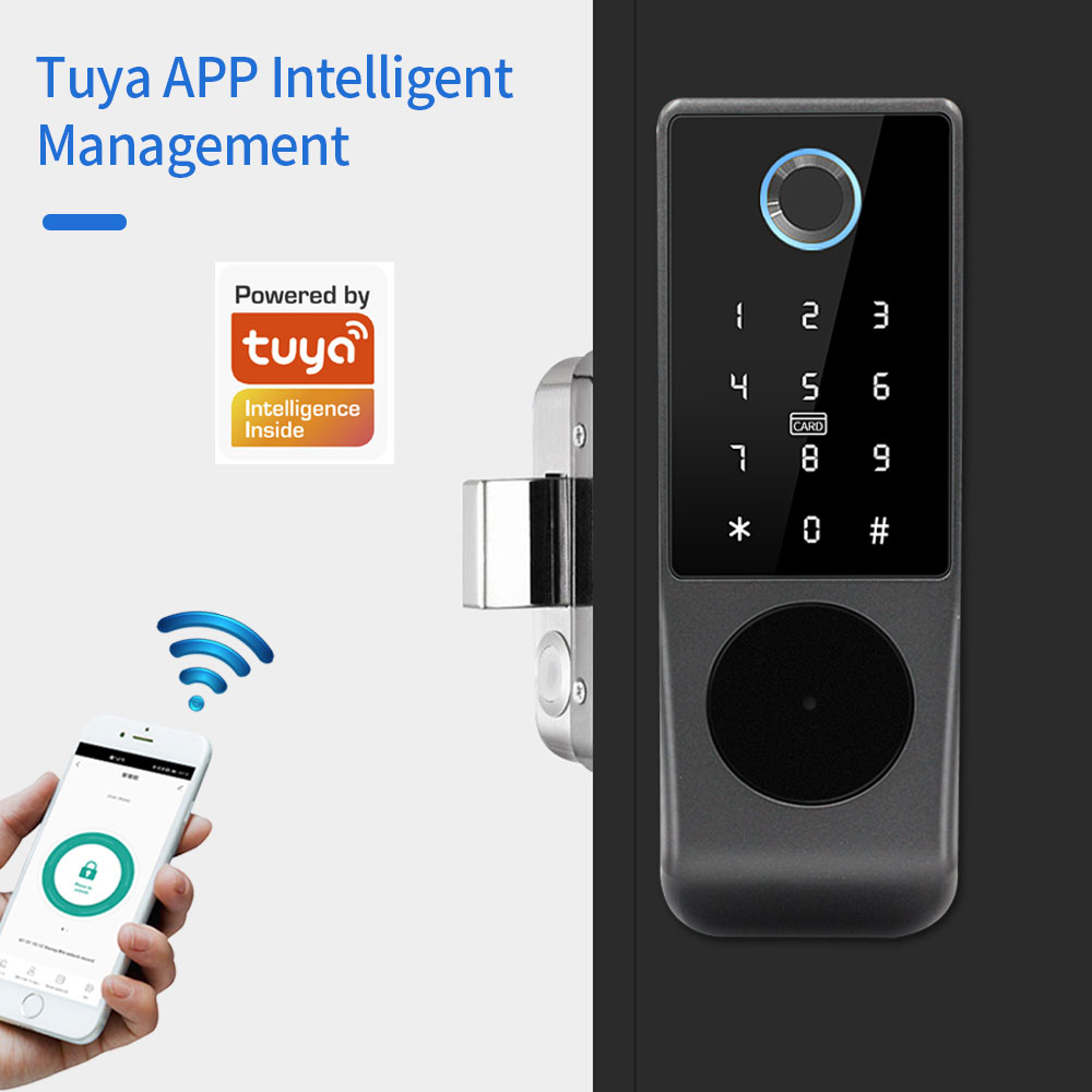 TUYA WIFI 스마트 도어 잠금 지문 잠금 IC 카 - Smart Lock For Sliding Door 리뷰 및 가격