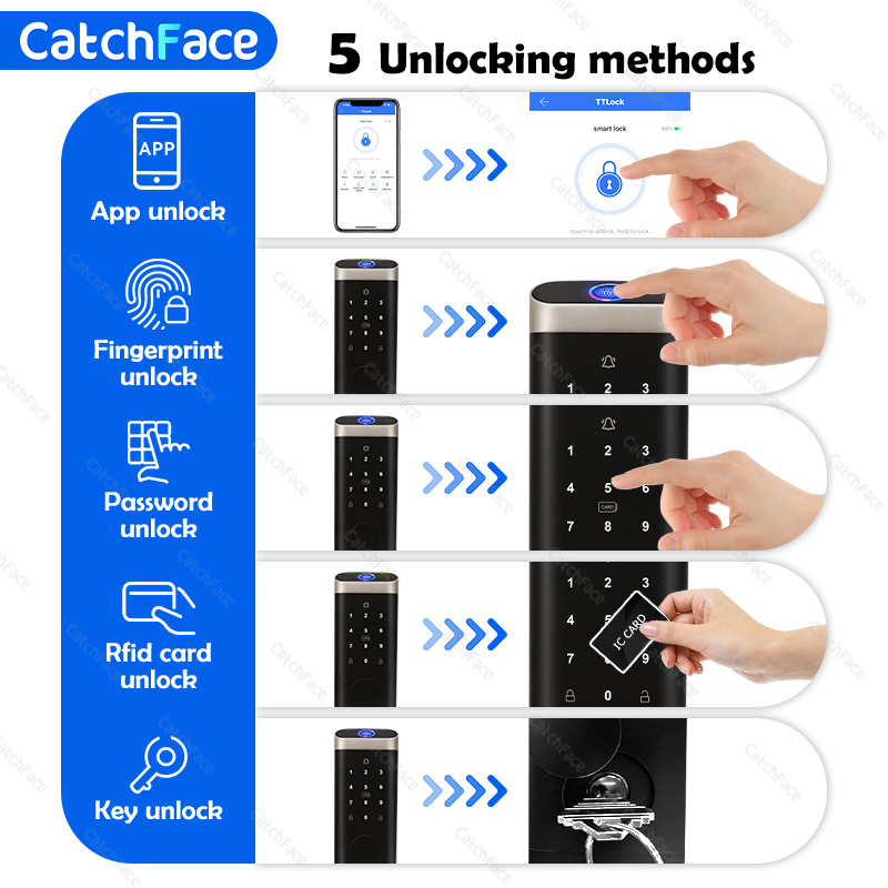 스마트 데드볼트 자동 문짝 잠금 Lac TTLock 앱 - Smart Lock Deadbolt Keypad Bluetooth 리뷰 및 가격