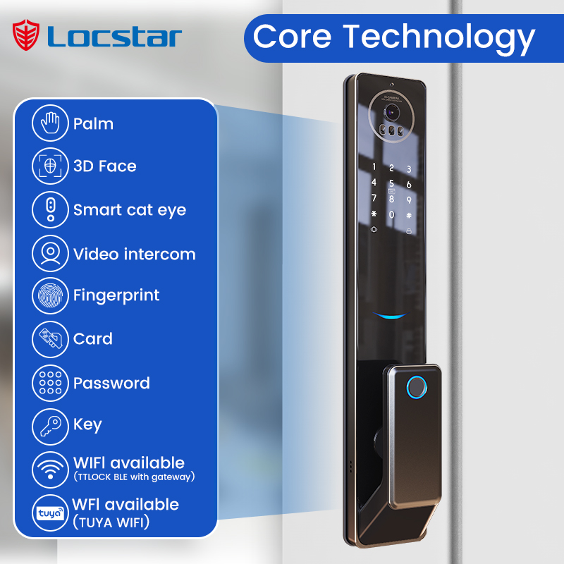록스타 수치 제어 가공 기술 4.5인치 대형 화면 3D - Smart Door Lock With Camera Intercom 리뷰 및 가격