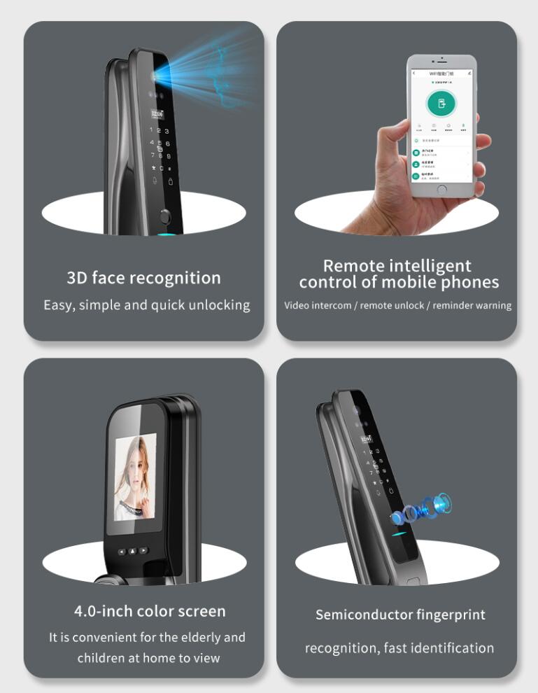 투야 완전 자동 스마트 도어락, 3D 얼굴 및 지문 인 - Smart Door Lock Fingerprint Wifi 리뷰 및 가격