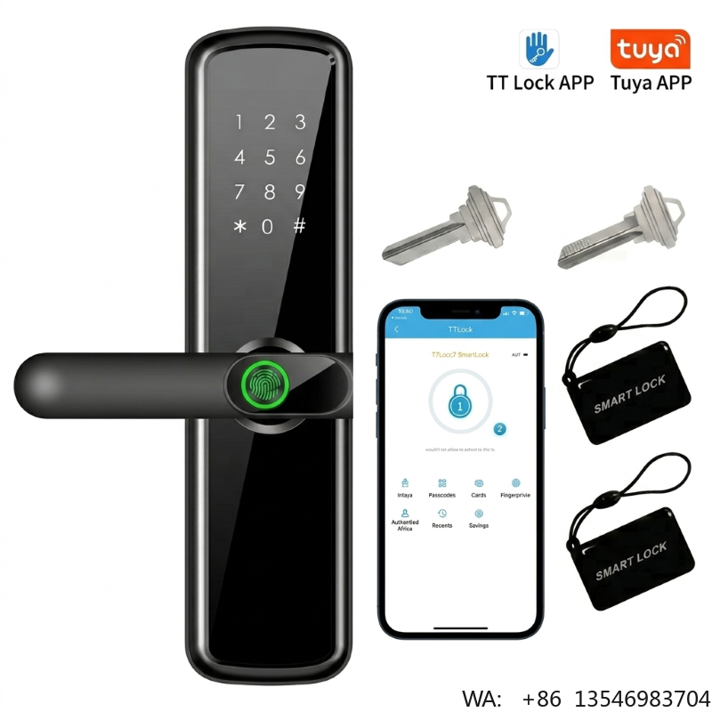 보안 디지털 전자 손잡이 디지털 투야 WIFI TT락  - Digital Door Lock Fingerprint Handle 리뷰 및 가격